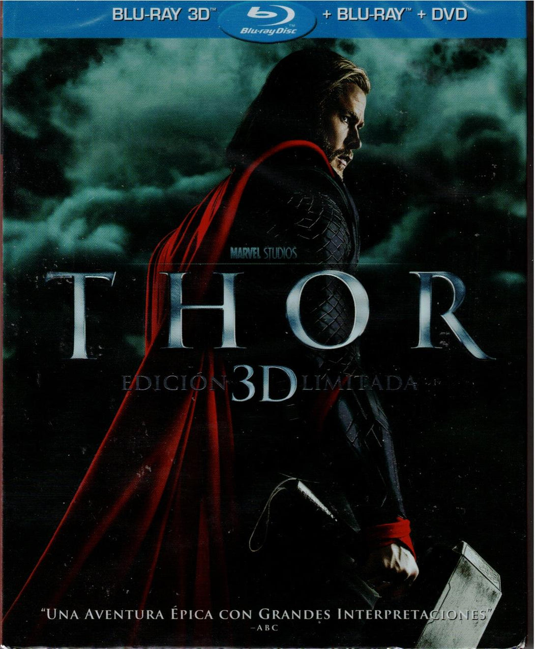 Thor Edición 3D Limitada  (Bluray 3D + Blu Ray + DVD Nuevo)