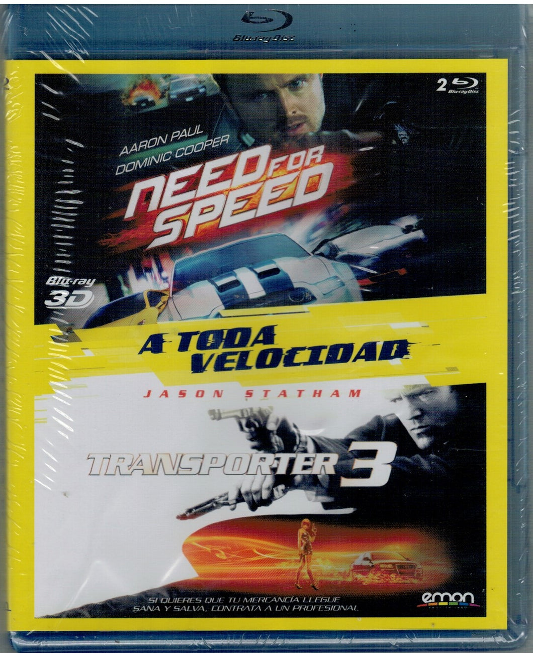 Pack Need for Speed + Transporter 3 (2 Bluray Nuevo)
