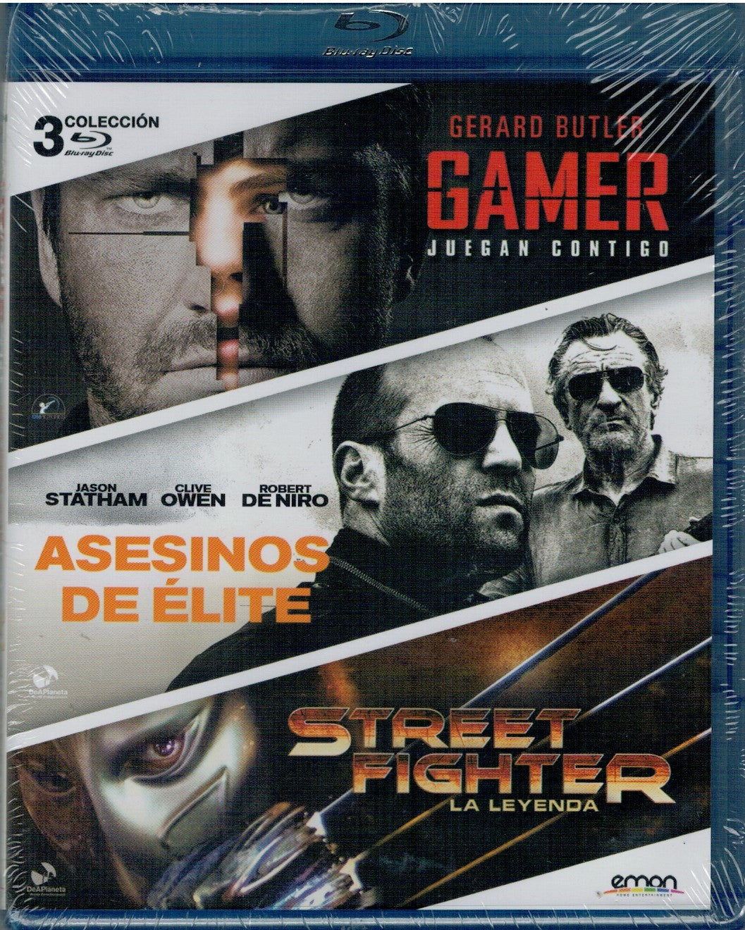 Pack: Gamer + Asesinos de elite + Street fighter (3 Bluray Nuevo)