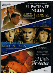 Pack  El paciente ingles - Cold Mountain - El cielo protector (3 DVD Nuevo)