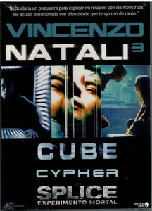Pack Vincenzo Natali - Cube + Cypher + Splice Experimento mortal (3 DVD Nuevo)