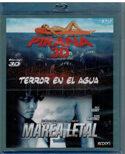 Cargar imagen en el visor de la galería, Pack Terror en el agua : Piraña 3D + Marea letal (Dark Tide) (Bluray Nuevo)