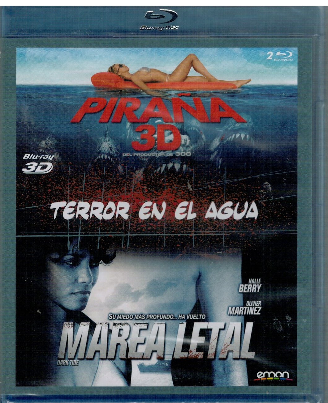 Pack Terror en el agua : Piraña 3D + Marea letal (Dark Tide) (Bluray Nuevo)