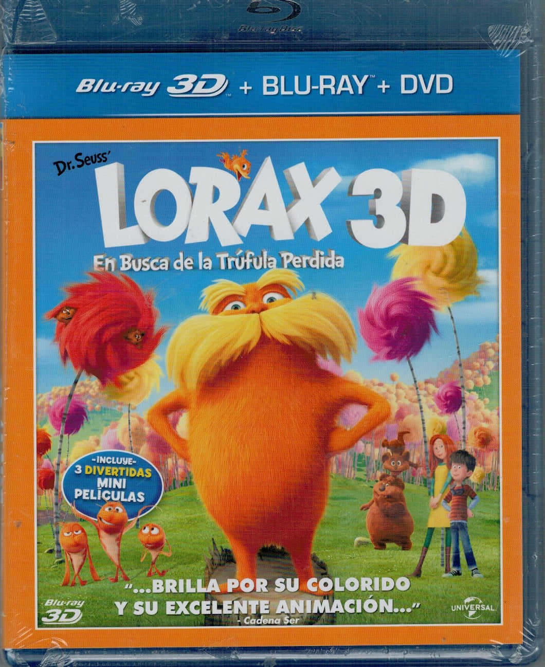 Lorax - En busca de la trúfula perdida (Bluray 3D + Bluray + DVD Nuevo)